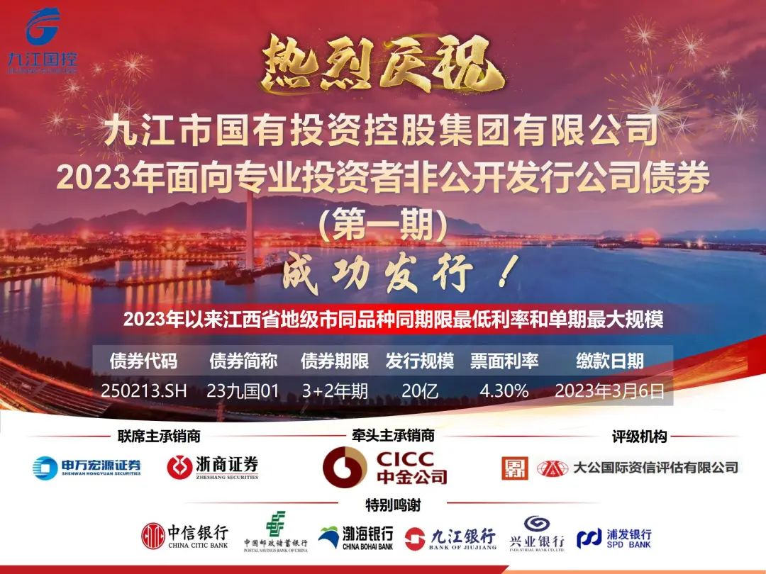 喜報頻傳！市國控集團成功發(fā)行20億元非公開發(fā)行公司債券